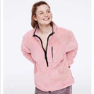 Victoria’s Secret PINK Sherpa Teddy Half Zip